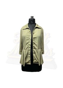 Elegant Olive Green Peplum Top