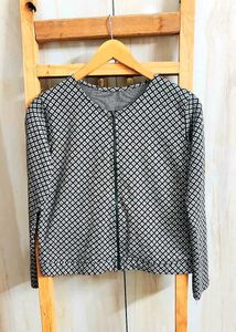 Patterned Zip-Up Jacket size-36