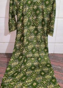 Green Printed Kurti Size:- M