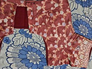 GentlyUsed MustardTusserSilk Saree withFloralBlous