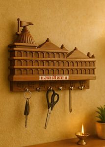 Shree Ram Mandir Multipurpose Key Stand And Holder