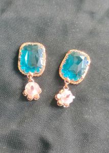 Elegant Blue Drop Earrings
