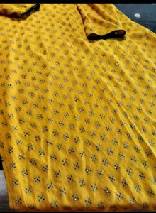 Yellow Kurti Plazo Set