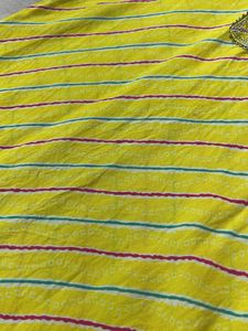Yellow Lehriya Print Short Kurti – Size S