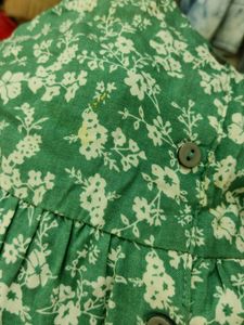 Zudio Green Printed Dress ( Women)