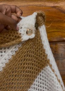 Striped Boho Poncho with Fringe