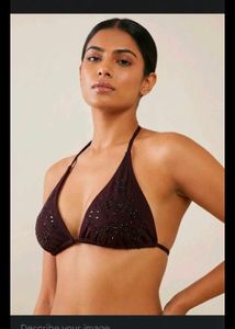Embellished Burgundy Bikini Top🔥🖤✨