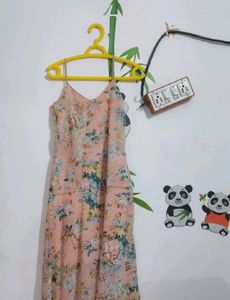 peach dress