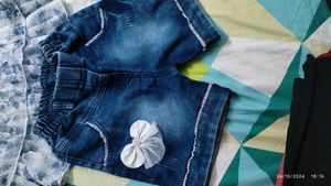 Partywear Top N Denim Shorts For 499/-