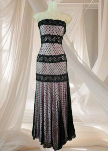 ✨ Stunning Lace Mesh Strapless Dress ✨