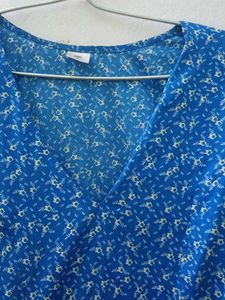 Blue Anchor Print Dress