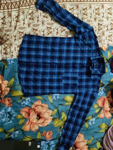 Blue Plaid Flannel Shirt