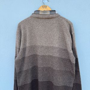 Men's Striped Knit Sweater