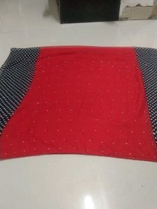 Red & Polka Dot Print Fabric