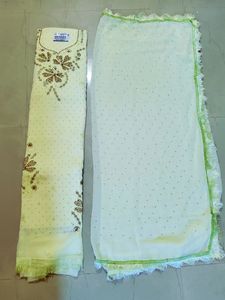 Stones Work Embroidered Semi Stitched Suit