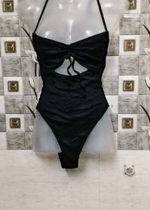 Black Cutout One-Piece Swimsuit