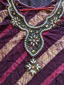 Cotton Embroided Short Kurta