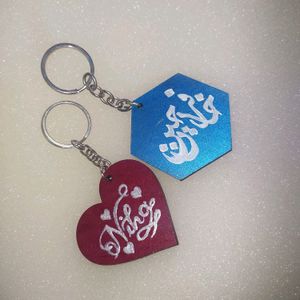 (Double Side Calligraphy) Customizable Keychain