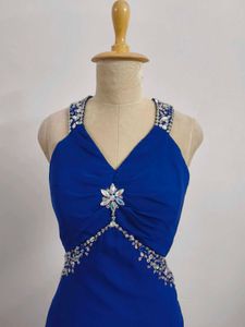 Royal Blue Embellished Gown