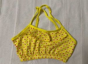 Yellow Polka Dot Swimsuit Set