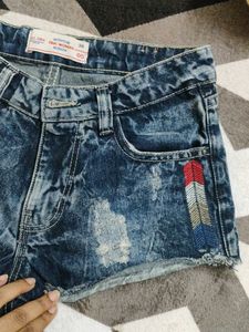 Denim Distressed Shorts