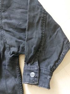 Vintage Washed Black Denim Jacket
