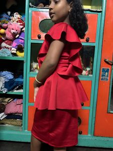Red Colour Bodycon Short Dress