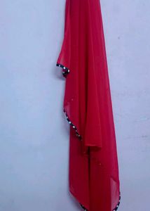 Georgette  Chilly Red Dupatta