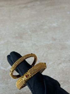 Vintage Gold-Tone Bangles - Set of 2