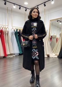 Body-con with Overcoat pure wool & hot coat
