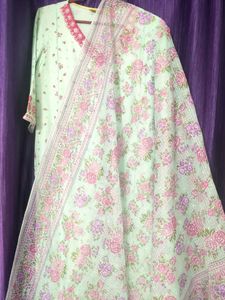 Floral Print Pant Palazzo Kameez Set