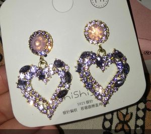 Luxury Gemstone Heart Earrings