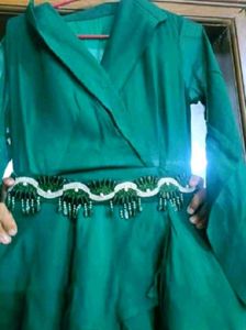 Elegant Green coord peplum Set
