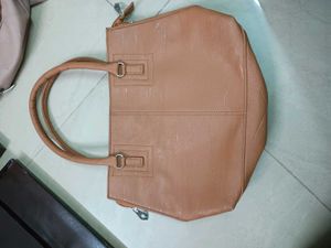 Tan Structured Handbag