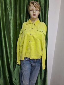 zara Yellow Corduroy Shirt
