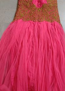 Pink &amp; Gold Ethnic Gown