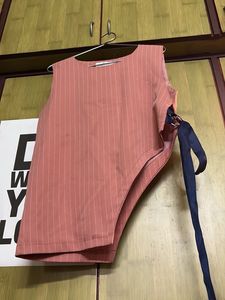 Pink Striped Sleeveless Top