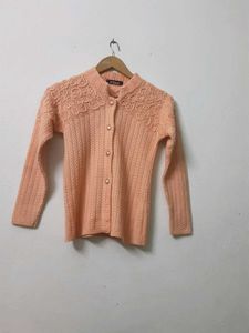 Peach Knit Cardigan
