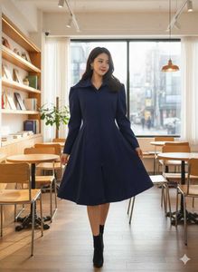 Elegant Navy Midi Dress