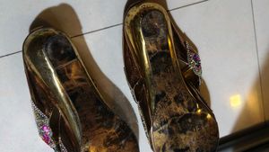 Heels Sandal ..With Beautiful Multi Stones