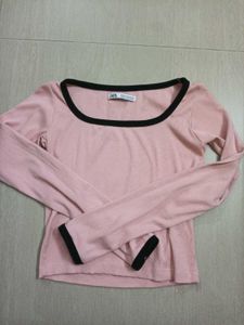 Zara Pink Ringer Tee
