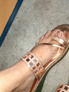 Gold Jeweled Sandals