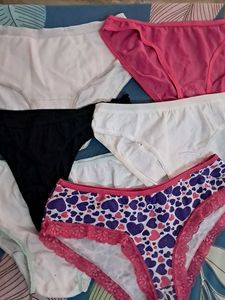 Combo Of Six  Pure Cotton  Panty  Imported Fabric