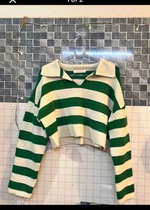 Striped Knit Crop Top