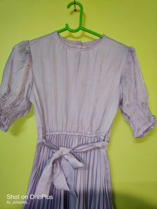 Lavender Pleated Midi Dress