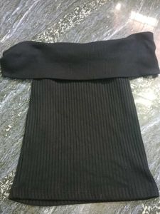 a crop top from zudio half shoulder elegant party