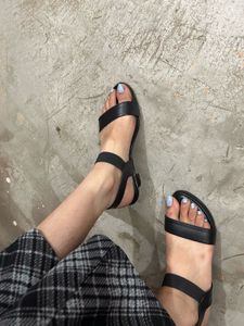 Black Ankle Strap Sandals