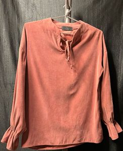 Stylish Velvet Long Sleeve Top