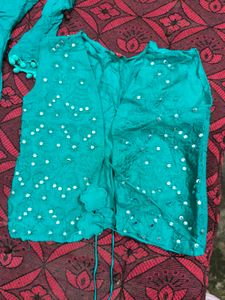 Teal Kurti Set