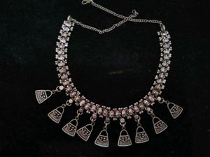 Beautiful Silver Oxidised Choker For Women & Girls